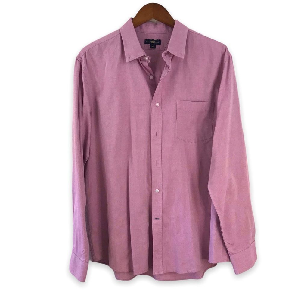 Club Room red cotton button down shirt‎ size L